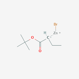 molecular formula C8H15BrO2Zn B14876090 1-t-Butoxy-1-oxobutan-2-ylZinc bromide, 0.50 m in ether 