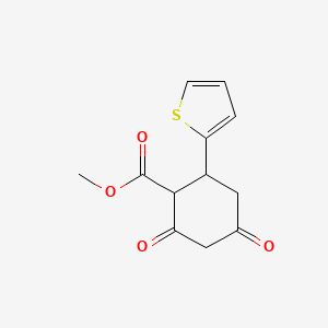 molecular formula C12H12O4S B1487611 2,4-二氧代-6-(2-噻吩基)环己烷甲酸甲酯 CAS No. 1256628-02-0