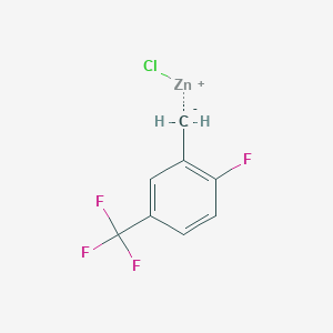 molecular formula C8H5ClF4Zn B14876111 (2-Fluoro-5-(trifluoromethyl)benZyl)Zinc chloride 