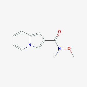 molecular formula C11H12N2O2 B14876127 N-methoxy-N-methylindolizine-2-carboxamide 