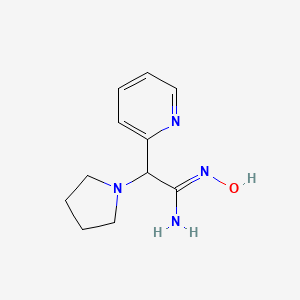 (Z)-N'-hydroxy-2-(pyridin-2-yl)-2-(pyrrolidin-1-yl)acetimidamide