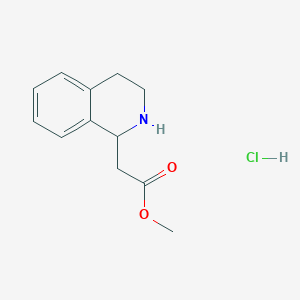 molecular formula C12H16ClNO2 B1487616 2-(1,2,3,4-四氢异喹啉-1-基)乙酸甲酯盐酸盐 CAS No. 799274-03-6