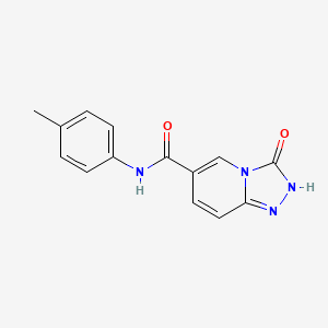 molecular formula C14H12N4O2 B14876160 3-oxo-N-(p-tolyl)-2,3-dihydro-[1,2,4]triazolo[4,3-a]pyridine-6-carboxamide 