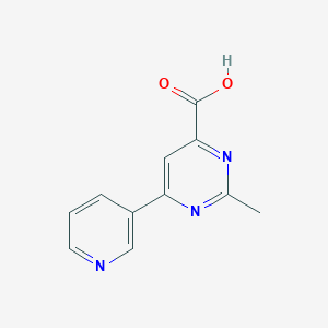 molecular formula C11H9N3O2 B14876168 2-Methyl-6-(pyridin-3-yl)pyrimidine-4-carboxylic acid 