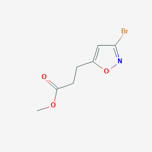 molecular formula C7H8BrNO3 B1487617 3-(3-溴异恶唑-5-基)丙酸甲酯 CAS No. 861543-76-2