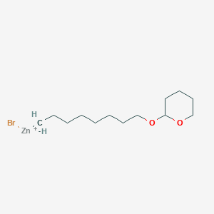 molecular formula C13H25BrO2Zn B14876204 (8-(Tetrahydro-2H-pyran-2-yloxy)octyl)Zinc bromide 