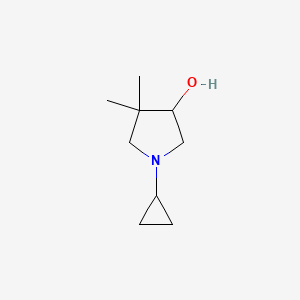 molecular formula C9H17NO B14876222 1-Cyclopropyl-4,4-dimethylpyrrolidin-3-ol 