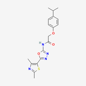 N-(5-(2,4-dimethylthiazol-5-yl)-1,3,4-oxadiazol-2-yl)-2-(4-isopropylphenoxy)acetamide