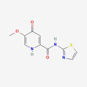 molecular formula C10H9N3O3S B14876256 5-methoxy-4-oxo-N-(thiazol-2-yl)-1,4-dihydropyridine-2-carboxamide 