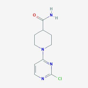 molecular formula C10H13ClN4O B1487626 1-(2-Chloro-4-pyrimidinyl)-4-piperidinecarboxamide CAS No. 1250763-75-7