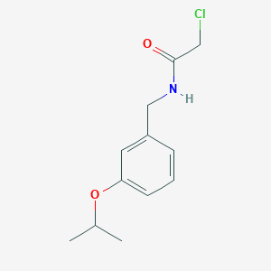 molecular formula C12H16ClNO2 B1487627 2-chloro-N-{[3-(propan-2-yloxy)phenyl]methyl}acetamide CAS No. 1311314-04-1