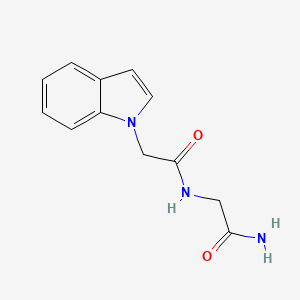 molecular formula C12H13N3O2 B14876280 N-(2-amino-2-oxoethyl)-2-(1H-indol-1-yl)acetamide 