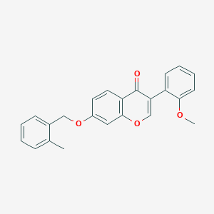 molecular formula C24H20O4 B14876291 3-(2-methoxyphenyl)-7-((2-methylbenzyl)oxy)-4H-chromen-4-one 