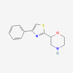 molecular formula C13H14N2OS B1487630 2-(4-Phenyl-1,3-thiazol-2-yl)morpholine CAS No. 1211579-08-6