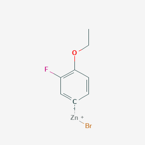 molecular formula C8H8BrFOZn B14876300 4-Ethoxy-3-fluorophenylZinc bromide 