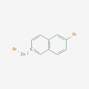 molecular formula C10H6Br2Zn B14876305 (6-bromonaphthalen-2-yl)zinc bromide,, 0.25 M in THF 