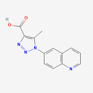 molecular formula C13H10N4O2 B1487632 5-methyl-1-(quinolin-6-yl)-1H-1,2,3-triazole-4-carboxylic acid CAS No. 1269151-91-8
