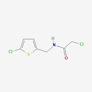 molecular formula C7H7Cl2NOS B1487636 2-chloro-N-[(5-chlorothiophen-2-yl)methyl]acetamide CAS No. 1305712-19-9