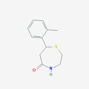 molecular formula C12H15NOS B14876380 7-(o-Tolyl)-1,4-thiazepan-5-one 