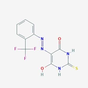 2-thioxo-5-(2-(2-(trifluoromethyl)phenyl)hydrazono)dihydropyrimidine-4,6(1H,5H)-dione