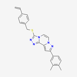 9-(3,4-Dimethylphenyl)-3-((4-vinylbenzyl)thio)pyrazolo[1,5-a][1,2,4]triazolo[3,4-c]pyrazine