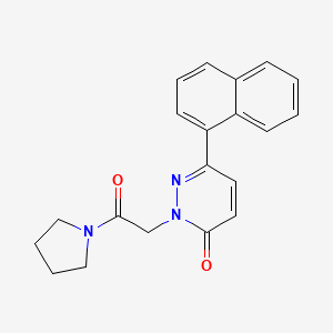 molecular formula C20H19N3O2 B14876396 6-(naphthalen-1-yl)-2-(2-oxo-2-(pyrrolidin-1-yl)ethyl)pyridazin-3(2H)-one 