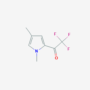 molecular formula C8H8F3NO B148764 1-(1,4-Dimethyl-1H-pyrrol-2-yl)-2,2,2-trifluoroethan-1-one CAS No. 128887-06-9