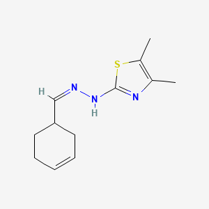 molecular formula C12H17N3S B14876413 (Z)-2-(2-(cyclohex-3-en-1-ylmethylene)hydrazinyl)-4,5-dimethylthiazole 