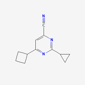 6-Cyclobutyl-2-cyclopropylpyrimidine-4-carbonitrile