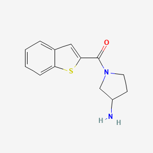 B1487643 (3-Aminopyrrolidin-1-yl)(benzo[b]thiophen-2-yl)methanone CAS No. 1275561-25-5