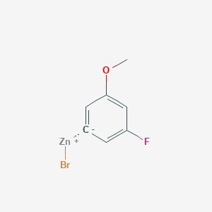 molecular formula C7H6BrFOZn B14876442 3-Fluoro-5-methoxyphenylZinc bromide 