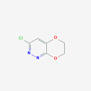 molecular formula C6H5ClN2O2 B1487646 3-Chloro-6,7-dihydro-[1,4]dioxino[2,3-c]pyridazine CAS No. 943026-40-2