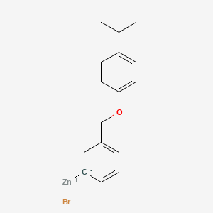 molecular formula C16H17BrOZn B14876468 3-(4-Isopropylphenoxymethyl)phenylZinc bromide 