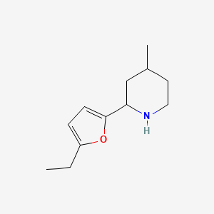 molecular formula C12H19NO B1487647 2-(5-乙基呋喃-2-基)-4-甲基哌啶 CAS No. 1354963-47-5