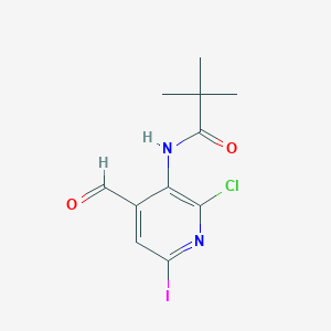 B1487648 N-(2-Chloro-4-formyl-6-iodopyridin-3-yl)pivalamide CAS No. 1305324-69-9