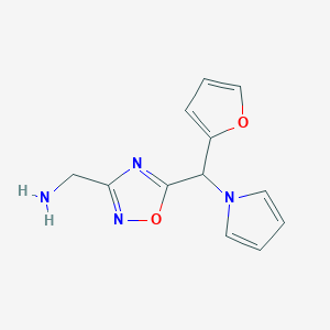 (5-(furan-2-yl(1H-pyrrol-1-yl)methyl)-1,2,4-oxadiazol-3-yl)methanamine