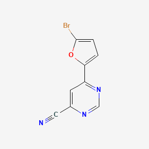 molecular formula C9H4BrN3O B14876511 6-(5-Bromofuran-2-yl)pyrimidine-4-carbonitrile 