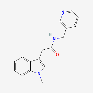 2-(1-methyl-1H-indol-3-yl)-N-(pyridin-3-ylmethyl)acetamide