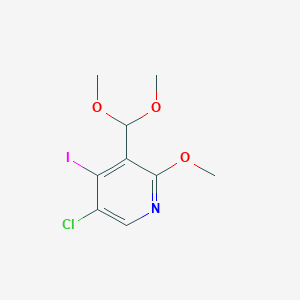 molecular formula C9H11ClINO3 B1487654 5-氯-3-(二甲氧甲基)-4-碘-2-甲氧基吡啶 CAS No. 1305324-67-7