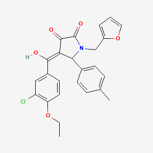 4-[(3-chloro-4-ethoxyphenyl)carbonyl]-1-(furan-2-ylmethyl)-3-hydroxy-5-(4-methylphenyl)-1,5-dihydro-2H-pyrrol-2-one