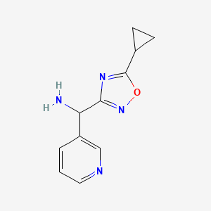 (5-Cyclopropyl-1,2,4-oxadiazol-3-yl)(pyridin-3-yl)methanamine