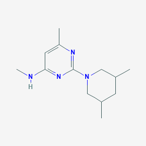 molecular formula C13H22N4 B14876549 2-(3,5-dimethylpiperidin-1-yl)-N,6-dimethylpyrimidin-4-amine 