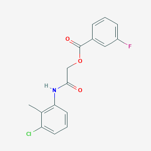 2-((3-Chloro-2-methylphenyl)amino)-2-oxoethyl 3-fluorobenzoate