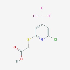 molecular formula C8H5ClF3NO2S B1487657 2-(6-Chloro-4-(trifluoromethyl)pyridin-2-ylsulfanyl)acetic acid CAS No. 1053656-44-2