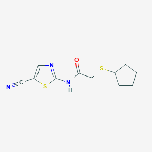 N-(5-cyanothiazol-2-yl)-2-(cyclopentylthio)acetamide