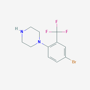 molecular formula C11H12BrF3N2 B1487658 1-[4-溴-2-(三氟甲基)苯基]哌嗪 CAS No. 1183360-19-1