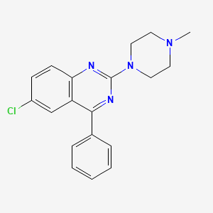 molecular formula C19H19ClN4 B14876580 6-Chloro-2-(4-methylpiperazin-1-yl)-4-phenylquinazoline 