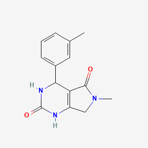 6-methyl-4-(m-tolyl)-3,4,6,7-tetrahydro-1H-pyrrolo[3,4-d]pyrimidine-2,5-dione