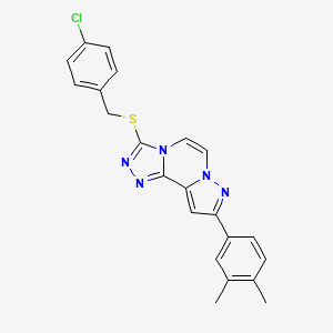 3-((4-Chlorobenzyl)thio)-9-(3,4-dimethylphenyl)pyrazolo[1,5-a][1,2,4]triazolo[3,4-c]pyrazine