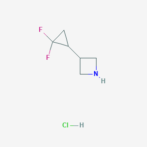 molecular formula C6H10ClF2N B14876613 3-(2,2-Difluorocyclopropyl)azetidine hydrochloride 